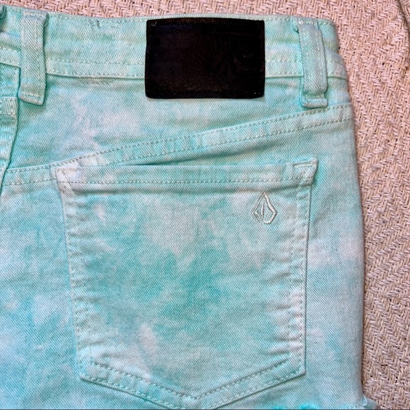 Volcom Sound Check Denim Shorts 26 Light Blue Teal - Picture 4 of 9